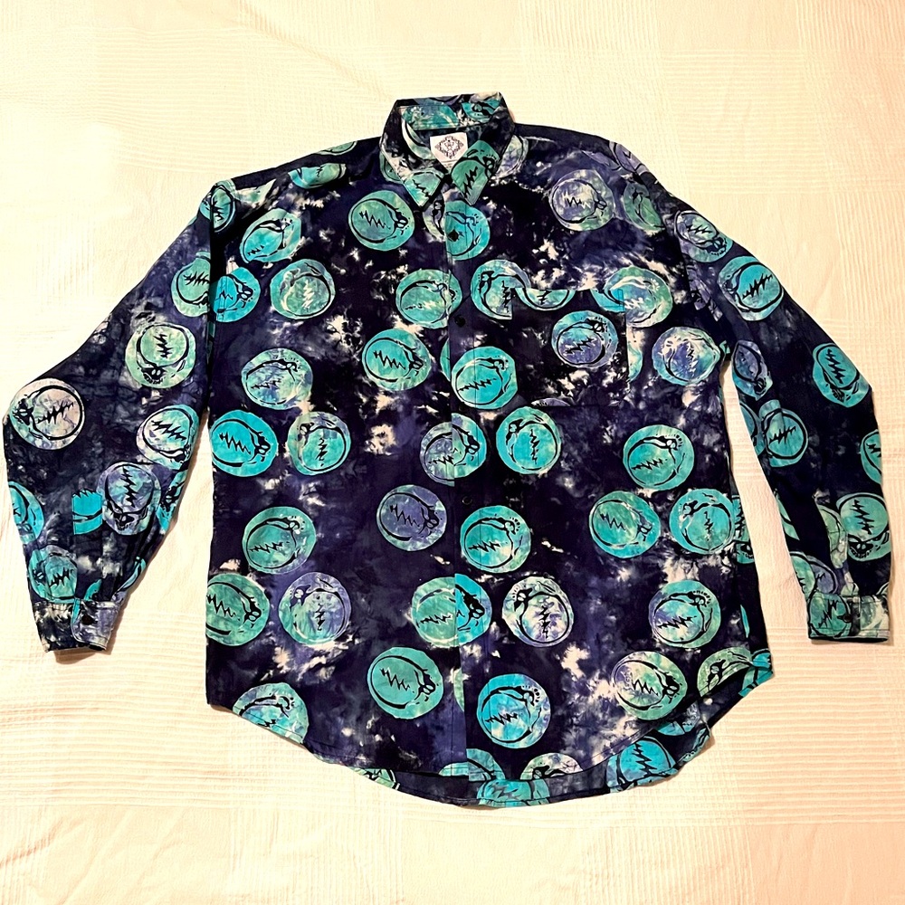 Grateful Dead Tie Dye Longsleeve Button-up